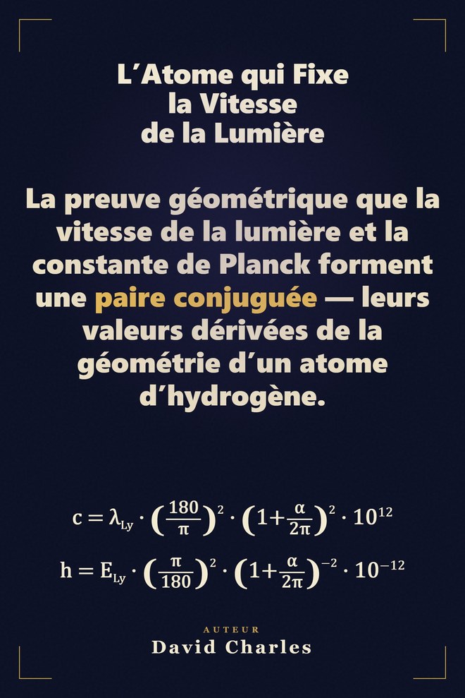 L’Atome qui Fixe la Vitesse de la Lumière — Français
